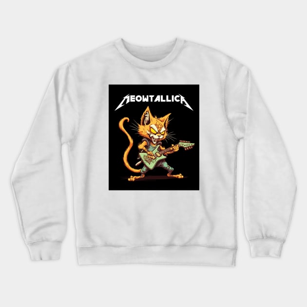 Meowtallica 6 Crewneck Sweatshirt by vectrus